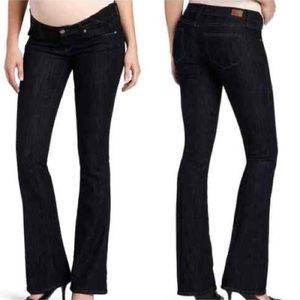 PAIGE Women's Maternity Black Boot Cut Jeans